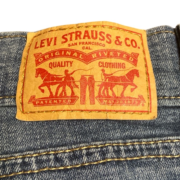 Levi's Blue Jean Shorts Distressed Cuffed Casual - Picture 2 of 6